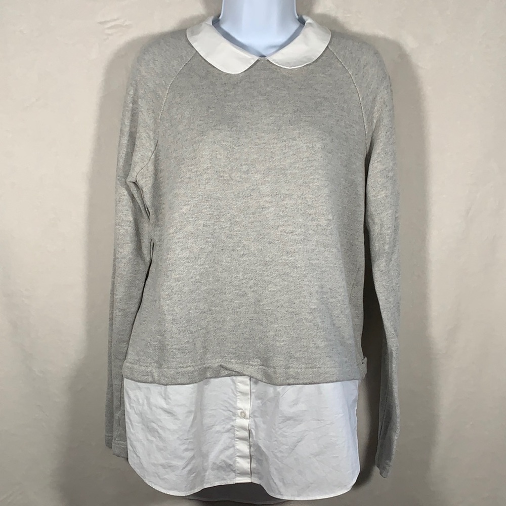 Urban Outfitters Cooperative sweater with faux button down top. Size M